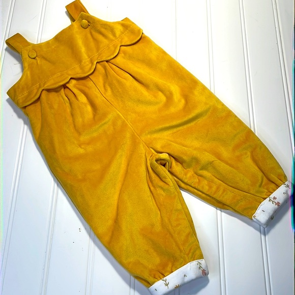Rachel Zoe Velvet Overalls 3-6 months - Picture 1 of 11